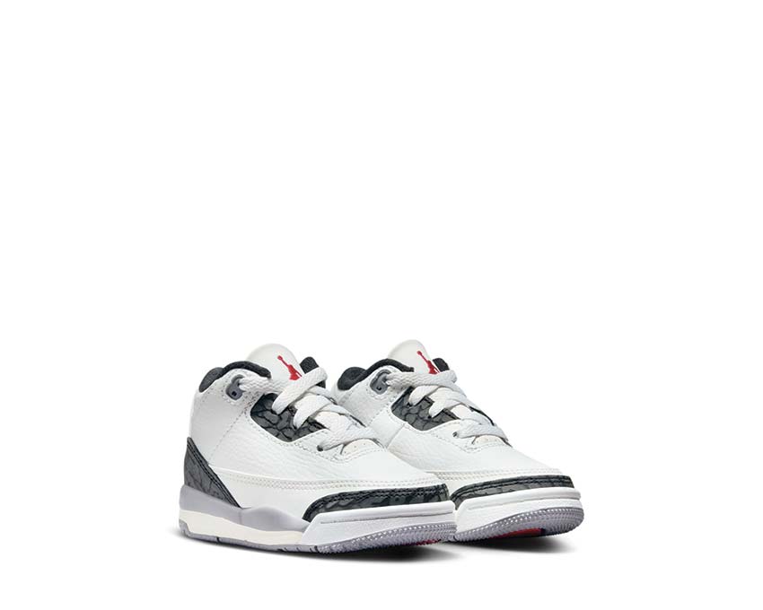 Jordan 3 Retro TD White vista lateral — cuero y malla Jordan 3