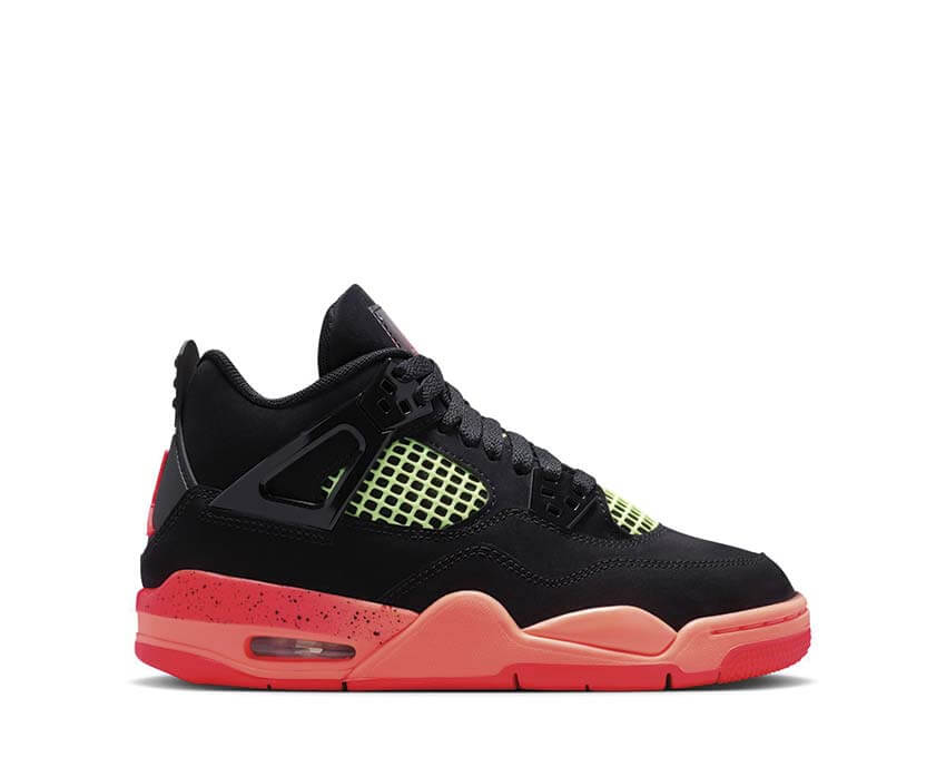 Air Jordan 4 Retro GS Infrared 23 — sneakers enfant noir et rouge infrarouge