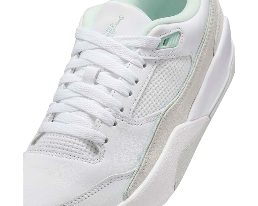 Jordan Flight Court W White Igloo Pure Platinum — vista lateral mujer lifestyle