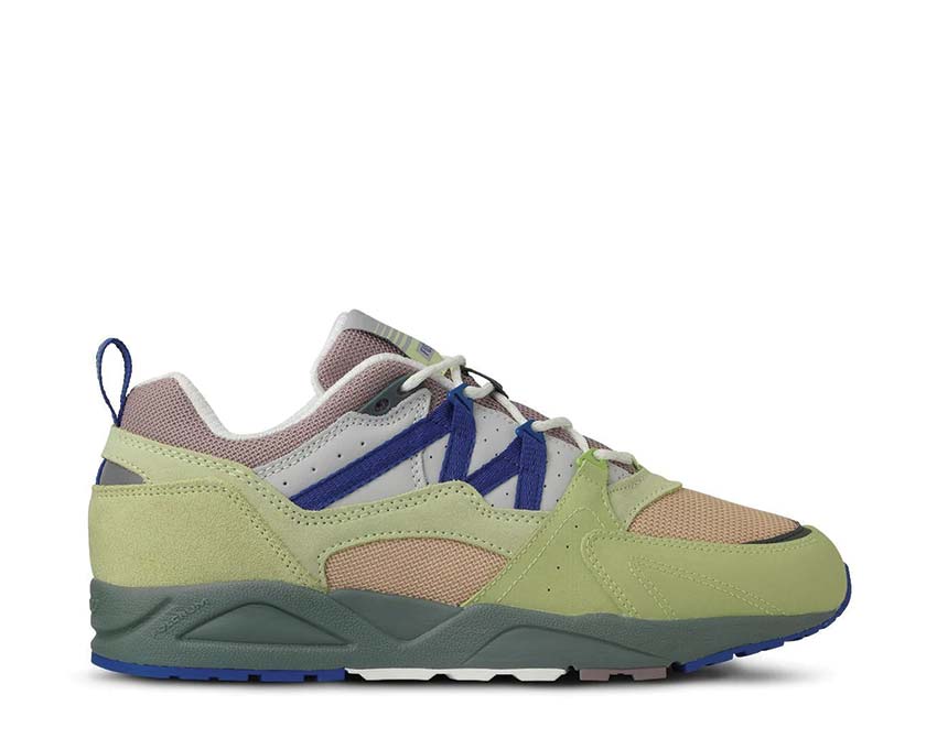 Karhu Fusion 2.0 Shadow Lime/Amparo Blue — sneaker homme technologie Fulcrum
