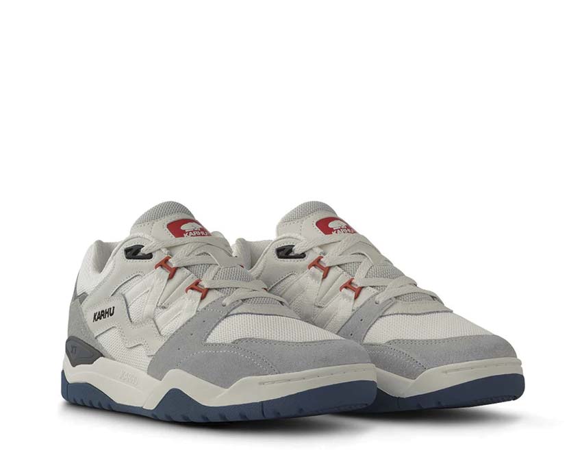 Karhu Fusion XT Dawn Blue Blanc de Blanc vista laterale — tomaia mesh premium