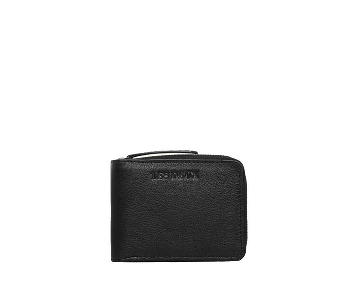 Les Deux Leather Zip Wallet Black LDM940072