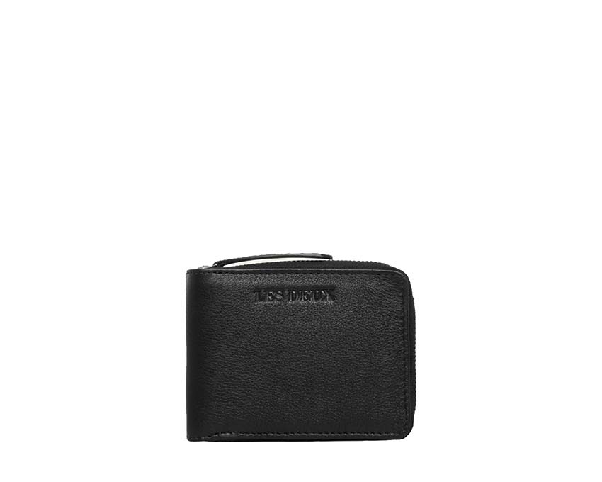 Les Deux Leather Zip Wallet Black LDM940072