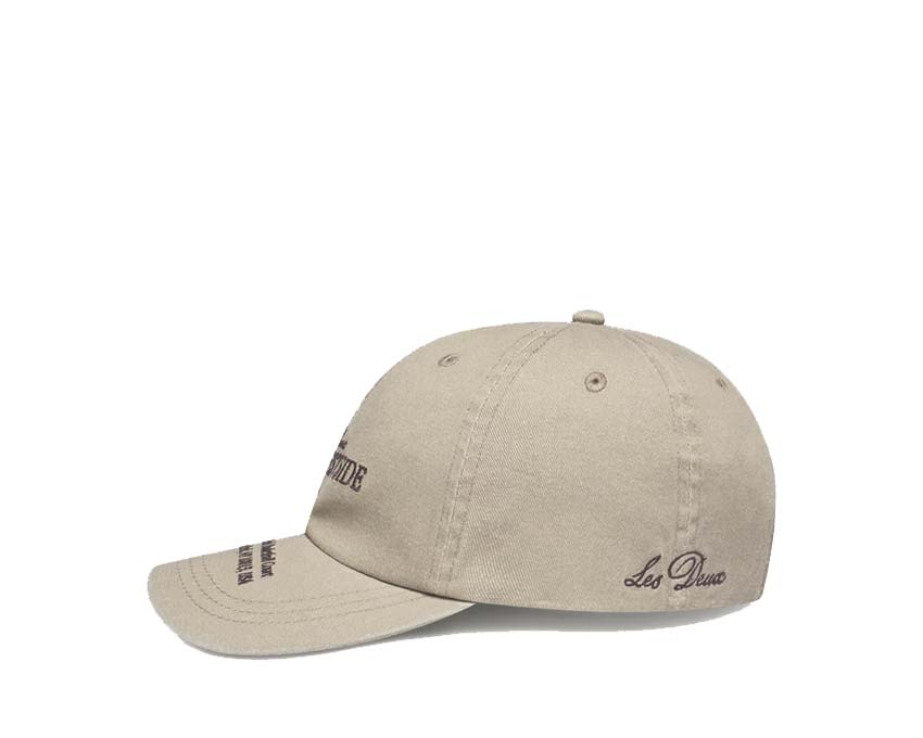 Les Deux West Side Dad Cap détail — broderie logo et finitions