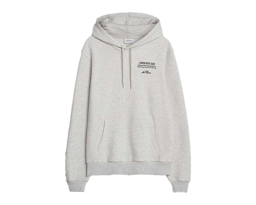 Les Deux West Side Hoodie Snow Melange — hoodie unisexe gris chiné