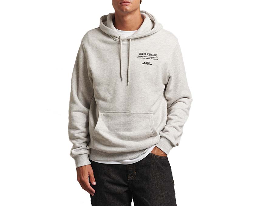 Les Deux West Side Hoodie Snow Melange vue latérale — détail capuche