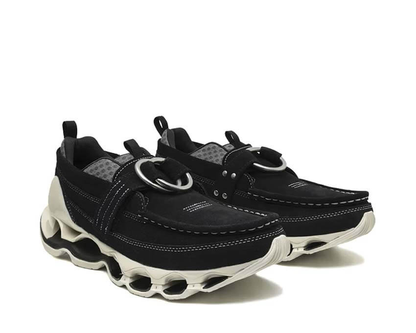 Mizuno x Kobayashi Wave Prophecy Ring Moc Black vue latérale — Ring Moc noir