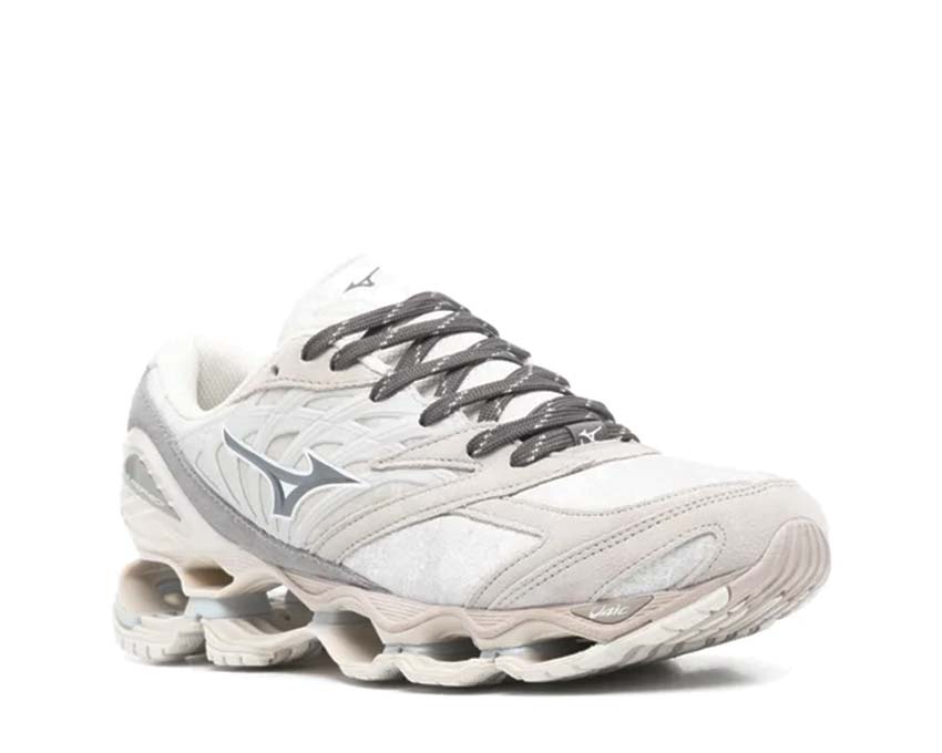 Mizuno Wave Prophecy LS Mimetics vista lateral — mesh transpirable patrón mimético
