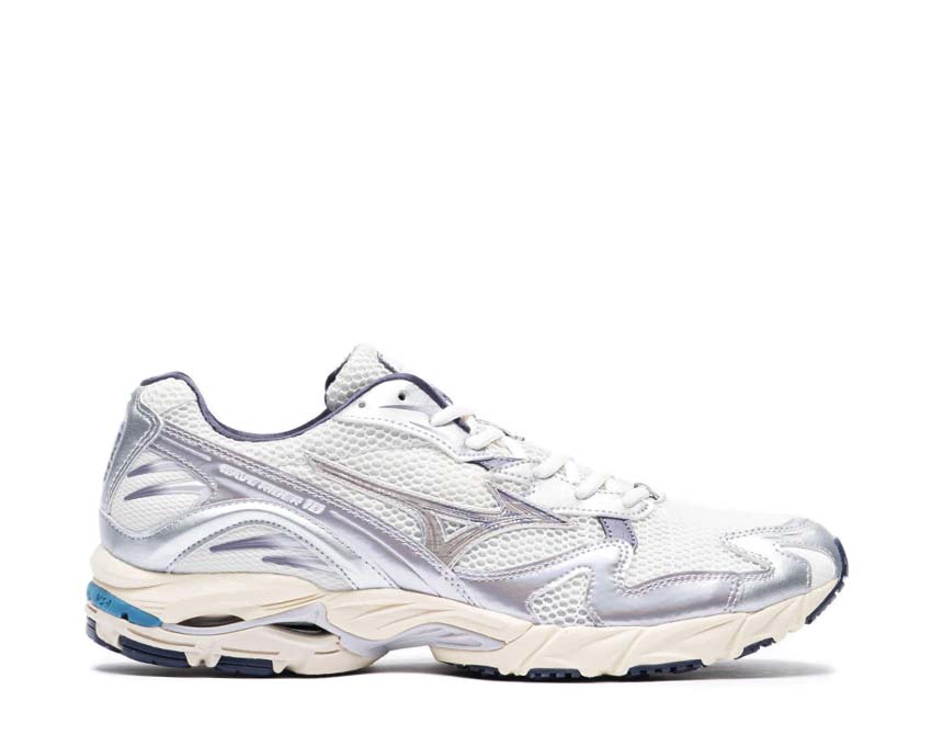 Mizuno Wave Rider 10 Metallic Pack 2 Snow White/Lilac — men's sneaker Wave
