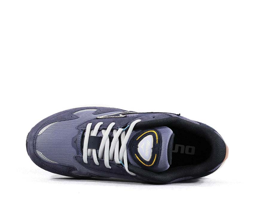 Mizuno Wave Rider β Blue Granite Salute Odyssey détail — logo Mizuno