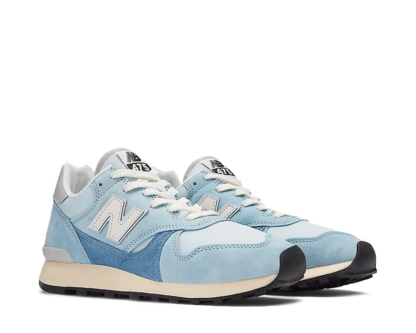 New Balance 475 Everglade Green Mallard Green vista laterale — silhouette trail urbano
