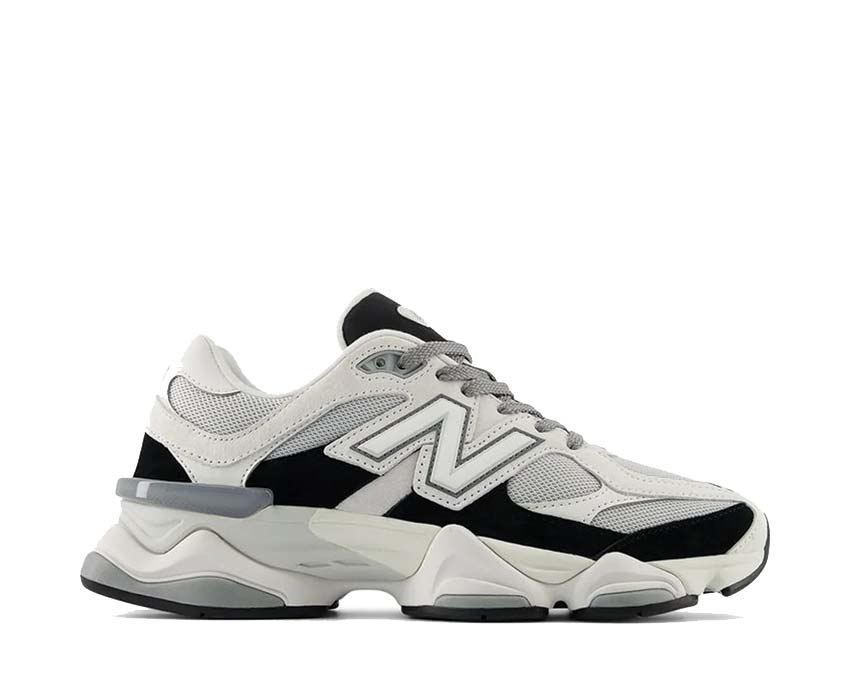 New Balance 9060 Jet Black — sneaker unisex plataforma estilo retro