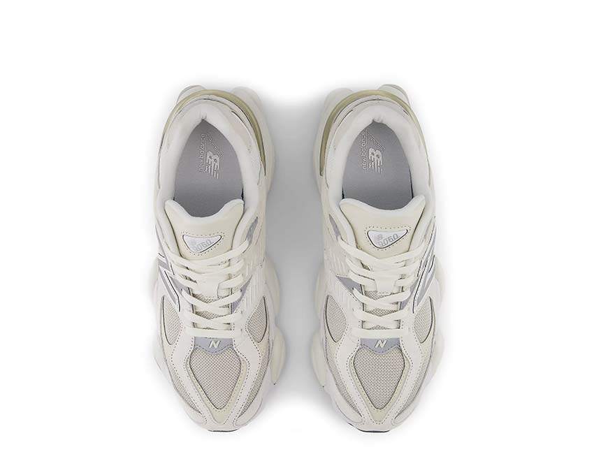 New Balance 9060 Sea Salt Moonbeam semelle — plateforme ABZORB épaisse