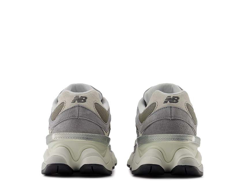 New Balance 9060 Slate Grey/Arid Stone/Timberwolf sole — SBS cushioning with rubber pods