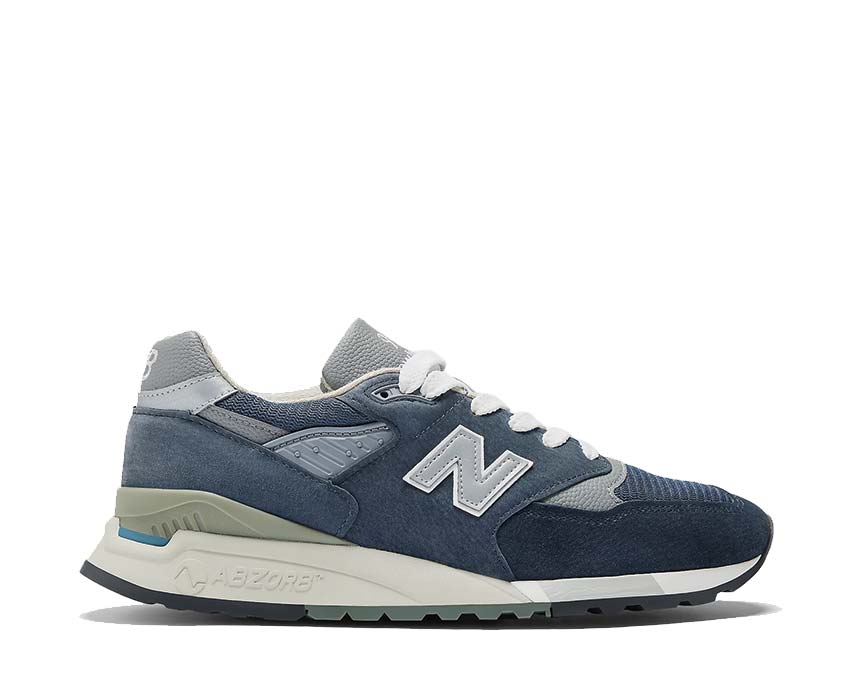 New Balance 998 Navy Made in USA — sneaker homme cuir navy fabriqué aux USA