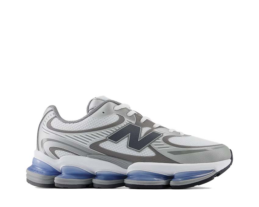 New Balance Abzorb 2000 White Silver Metallic — sneaker rétro ton argenté