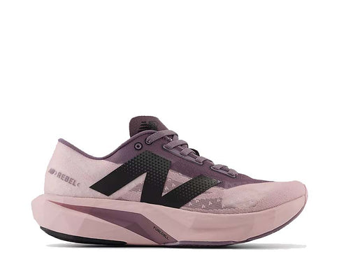 New Balance FuelCell Rebel V4 Twilight Haze Dark Ice Wine — zapatilla running mujer ligera