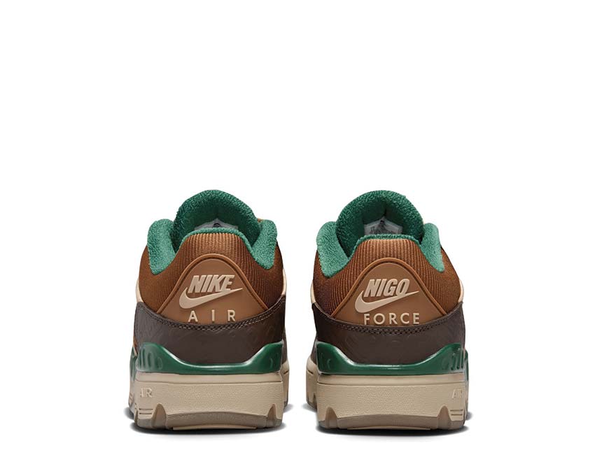 Nike Air Force 3 Low SP x Nigo Baroque Brown détail — broderies baroque Nigo