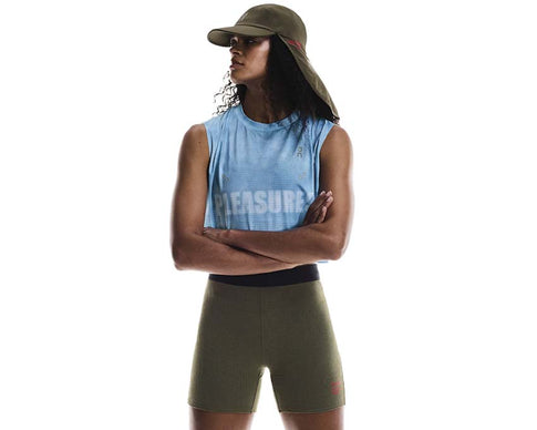 On Tights PLEASURES x The Loop Olive — collant running femme collab On x PLEASURES
