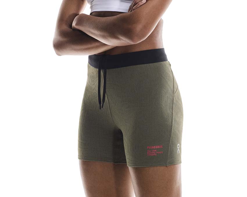On Tights PLEASURES x The Loop côté — ceinture thermocollée collant running femme
