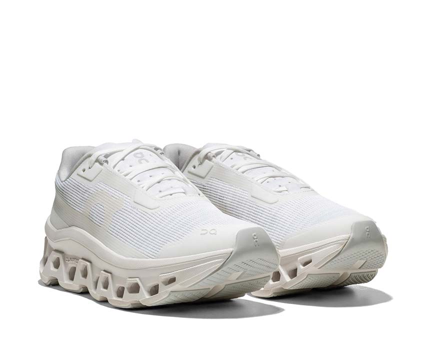 On Cloudmonster Void White side view — Void white running profile