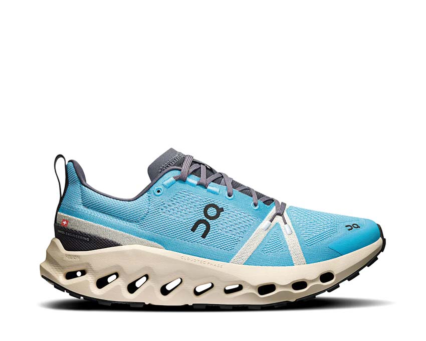 On Cloudsurfer Trail Horizon/Cream — trail léger homme semelle Missiongrip
