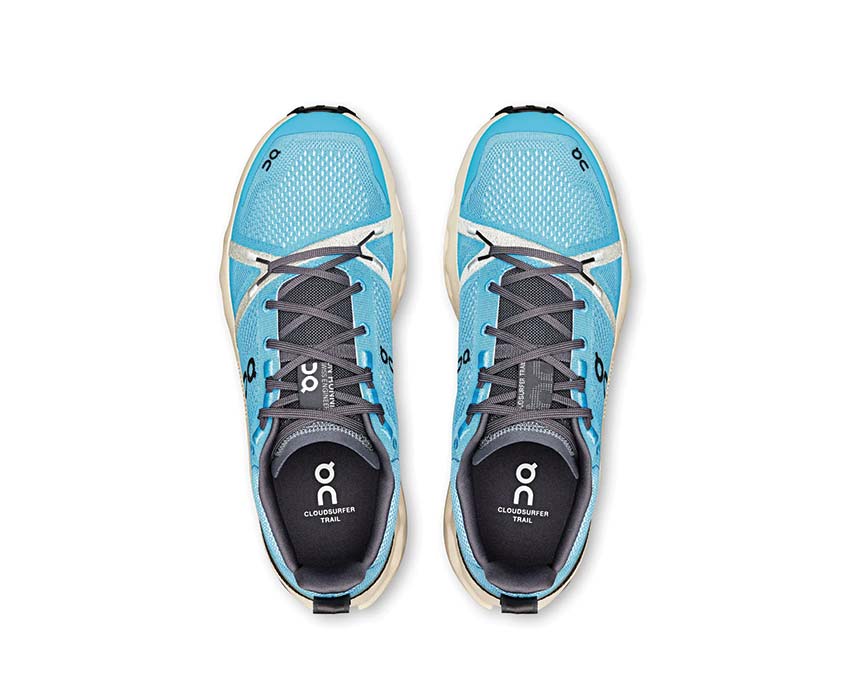 On Cloudsurfer Trail Horizon/Cream vue latérale — profil trail homme