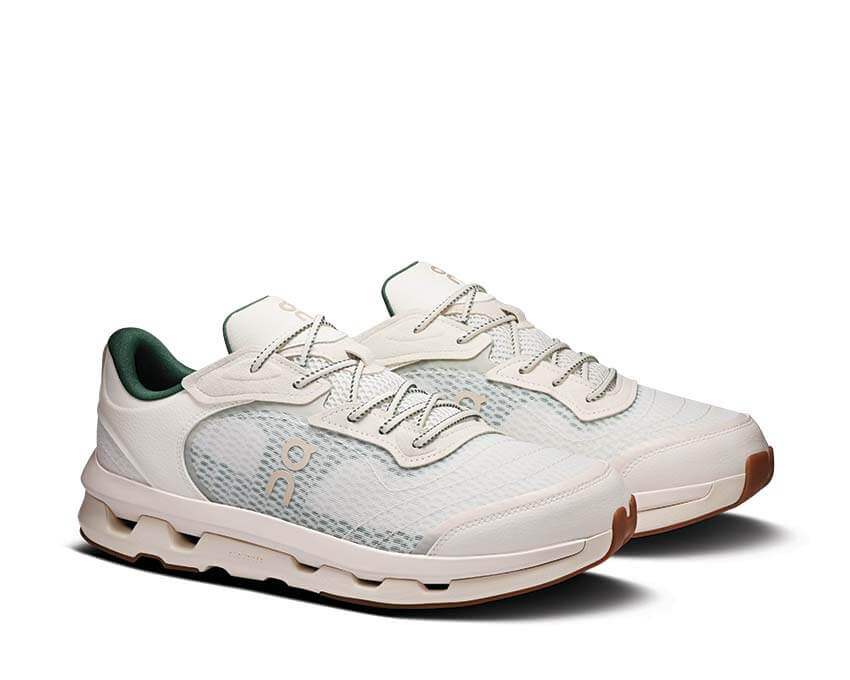 On Cloudzone Moon Ivory Holly — semelle CloudTec foulée stable running vue latérale