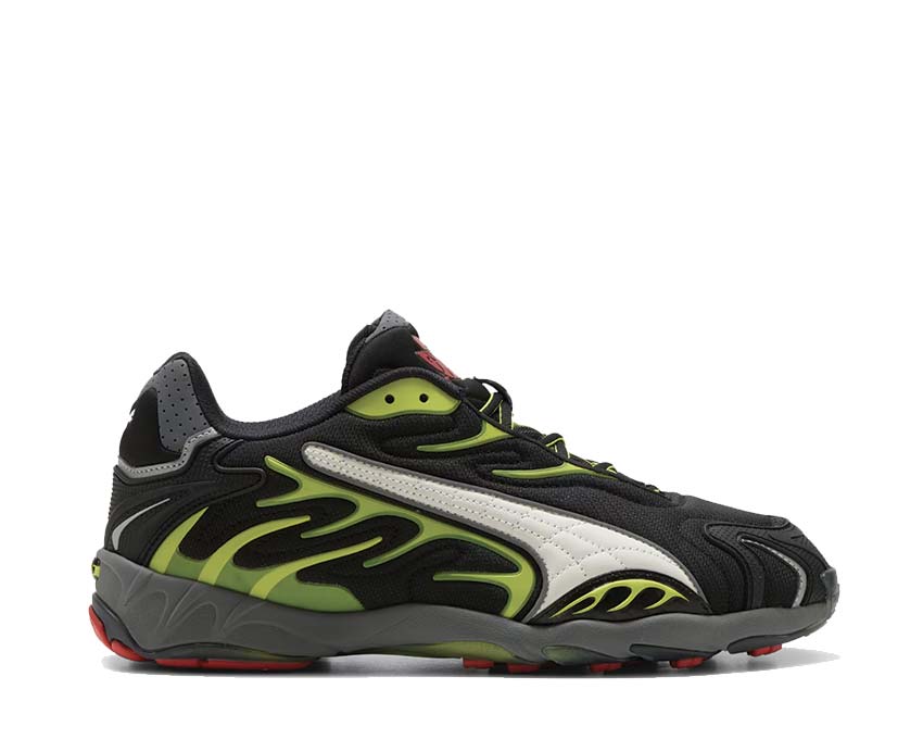 Puma x ASAP ROCKY Inhale Mesh Black White Lime — sneaker uomo collab mesh