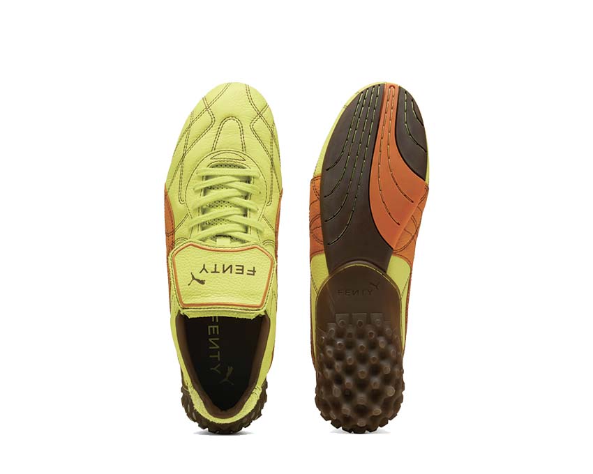 Puma x Fenty Avanti LS Lime Sheen detalle — detalles Fenty by Rihanna