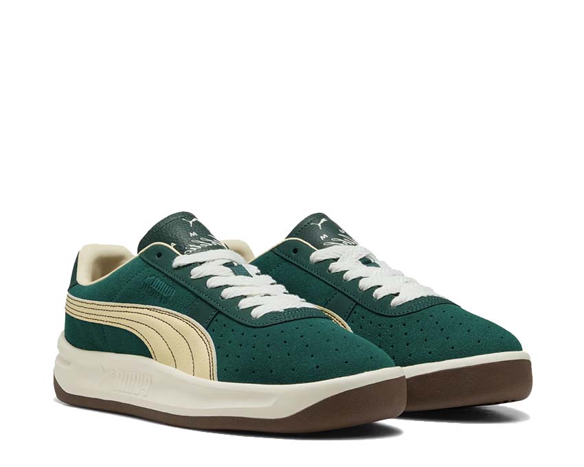 Puma GV Special Players Lane Dark Myrtle vue latérale — cuir bicolore