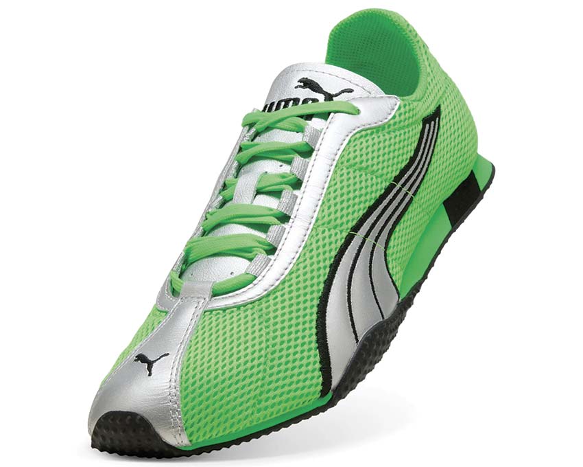 Puma H-Street OG Vert vue latérale — cuir fizzy green argent H-Street OG