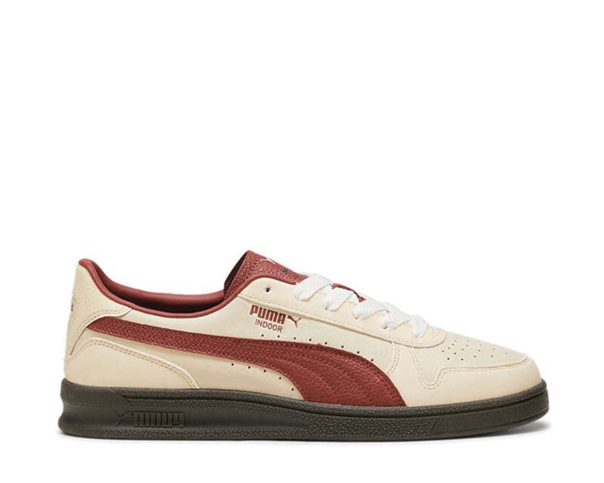 Puma Indoor Players Lane Creamy Vanilla Intense Red — sneaker homme indoor sport