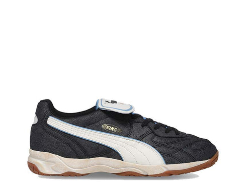 Puma King Indoor D10 Black Warm White — sneaker unisexe indoor noir blanc chaud