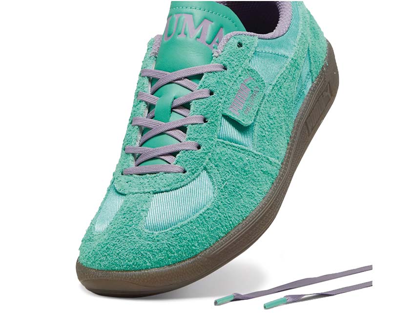 Puma Palermo Clobber Dresscode W Jade Frost vue latérale — cuir vert lilas