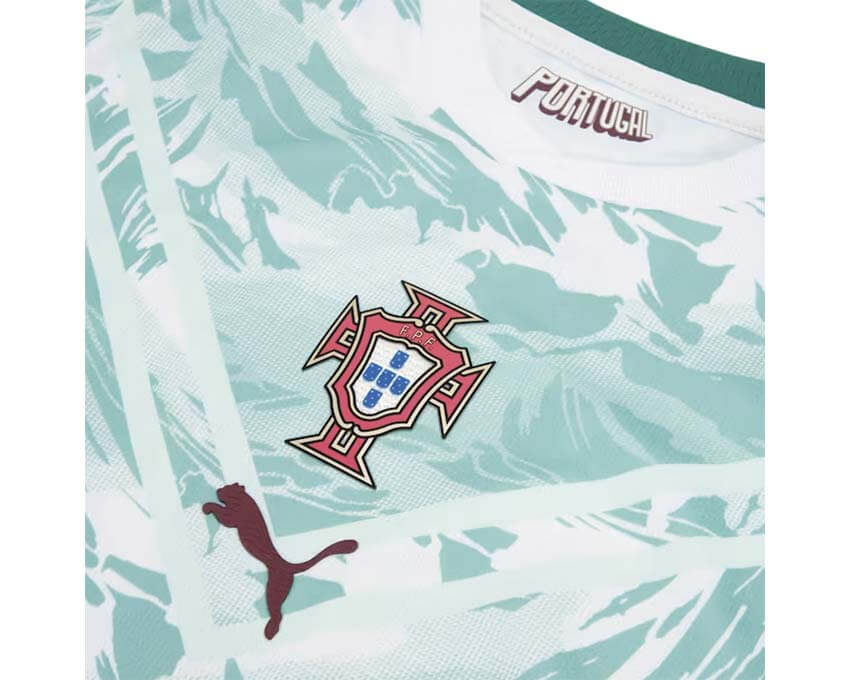 Puma Portugal Away Jersey Youth vue — maillot jeune Portugal vert Puma