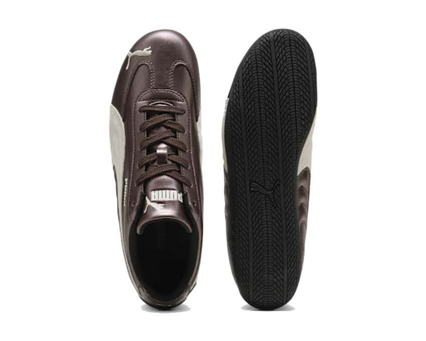 Puma Speedcat Metallic Brun dos — talon Speedcat Metallic cuir brun