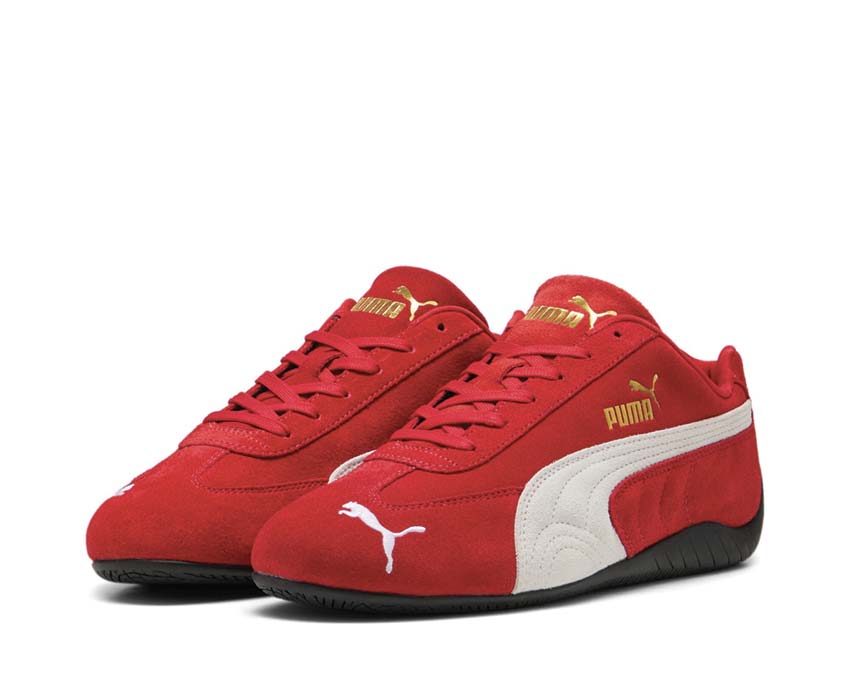 Puma Speedcat OG Red White Seitenansicht — rotes Racing-Leder