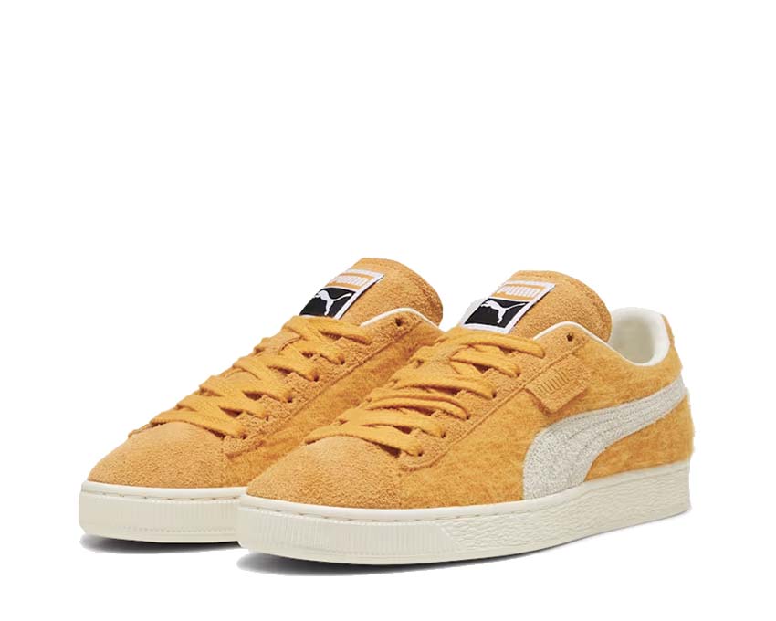 Puma Suede Mohair Ginger Tea Frosted Ivory vista laterale — mohair premium
