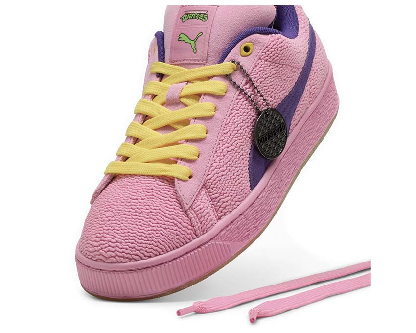 Puma Suede XL 2 TMNT Mauved Out vista lateral — ante violeta TMNT