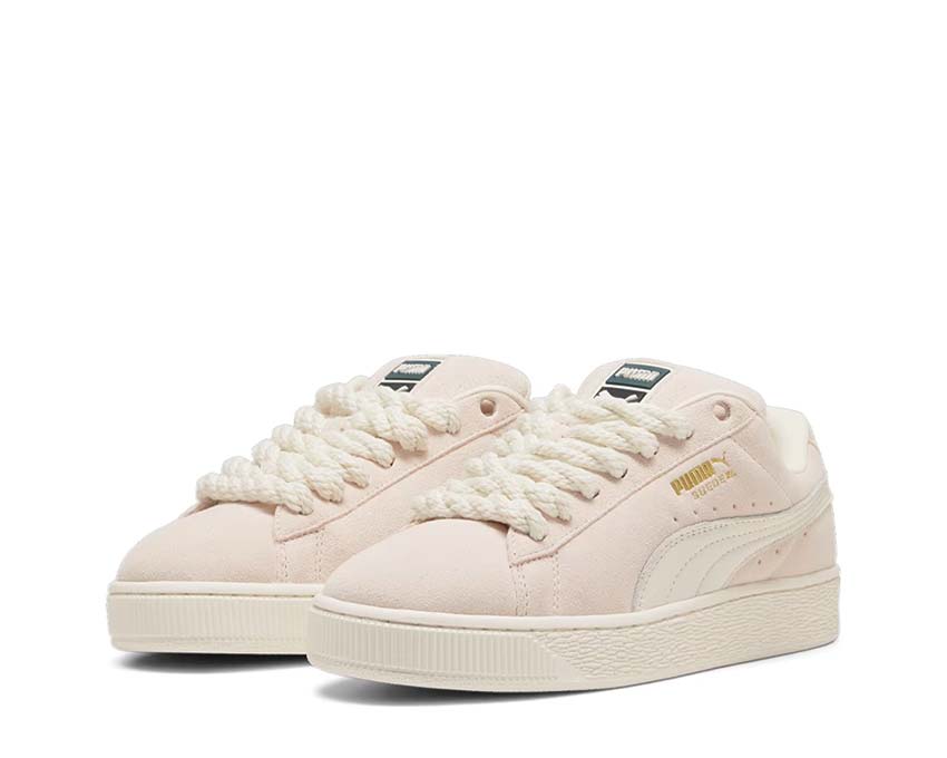 Puma Suede XL Warm White Island Pink vista laterale — scamosciato oversized donna