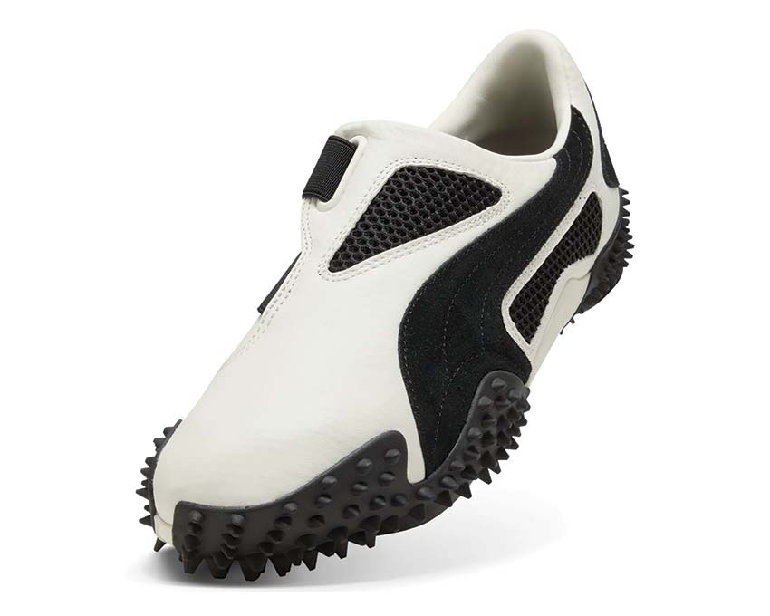 Puma Ur Mostro Warm White vue latérale — plateforme chunky blanc noir