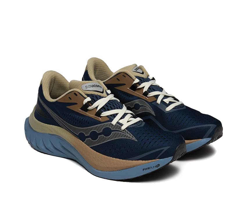 Saucony Endorphin Speed 4 Navy Elm vue latérale — tige mesh respirante
