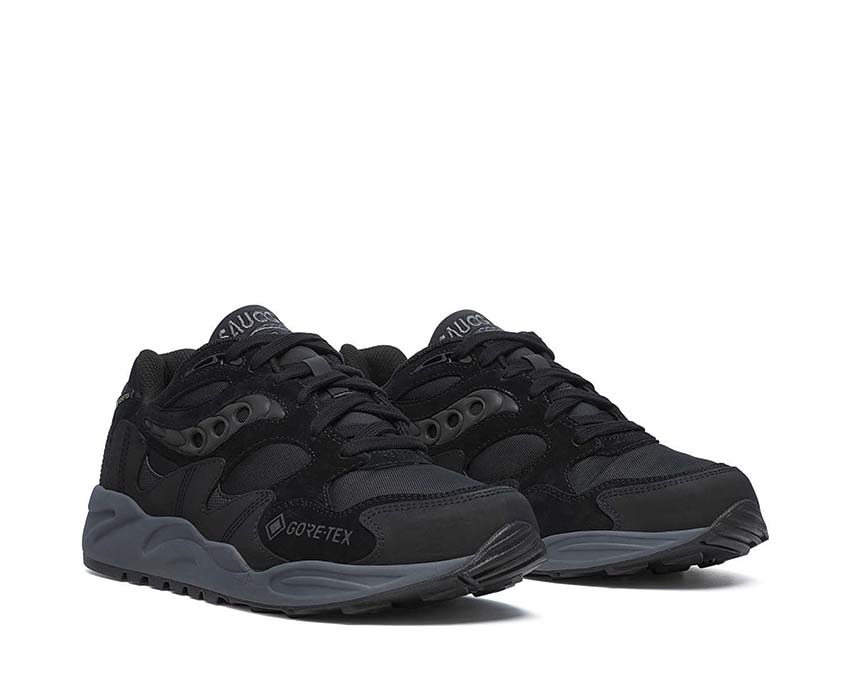 Saucony Grid Shadow 2 GTX Black Black vista lateral — amortiguación ProGrid