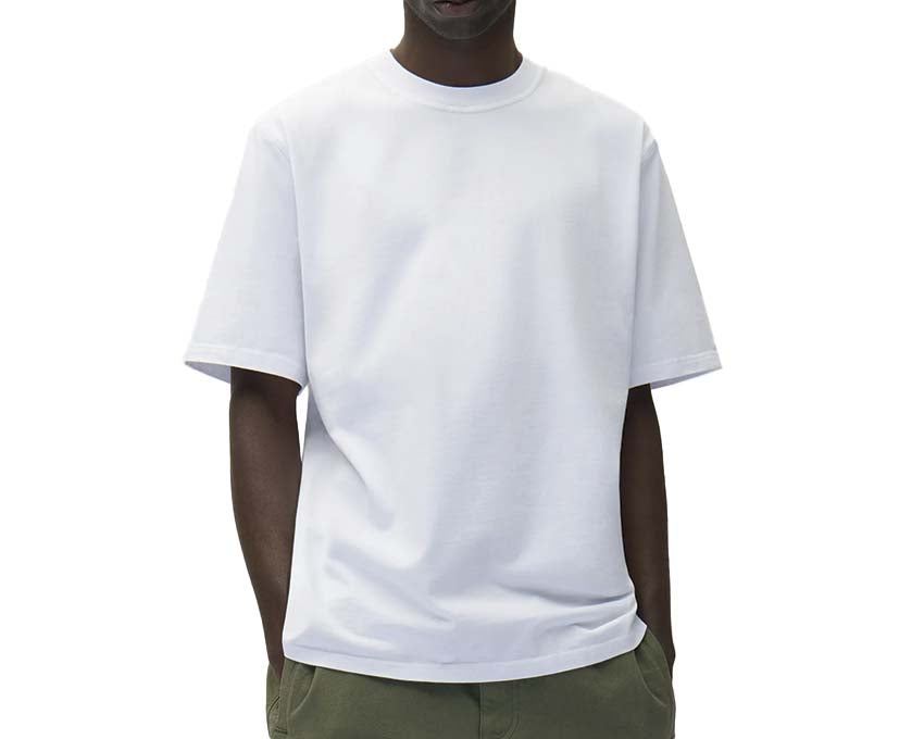 Arte Diels Stitch T-shirt White side view — white t-shirt straight cut