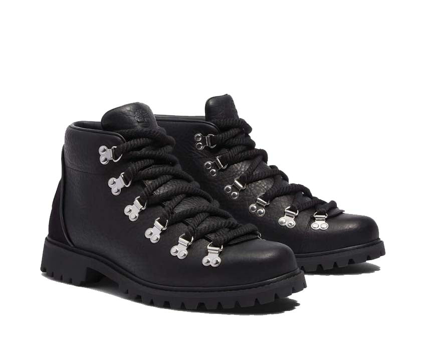 Timberland Authentic Hike Mid Boot Black vista laterale — profilo stivale medio nero