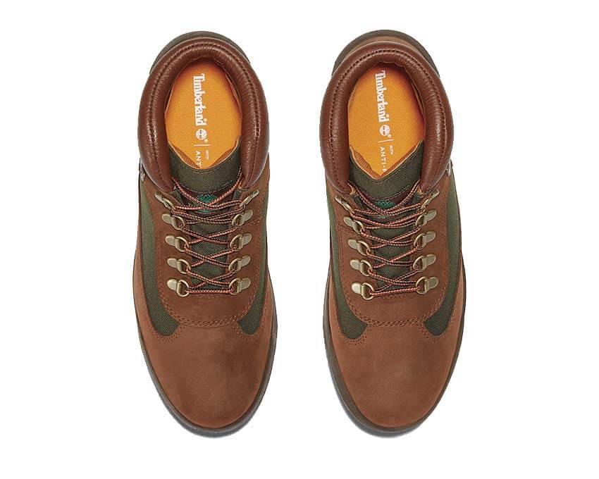 Timberland Field Boot Mid Lace Waterproof détail — tige et membrane imperméable field