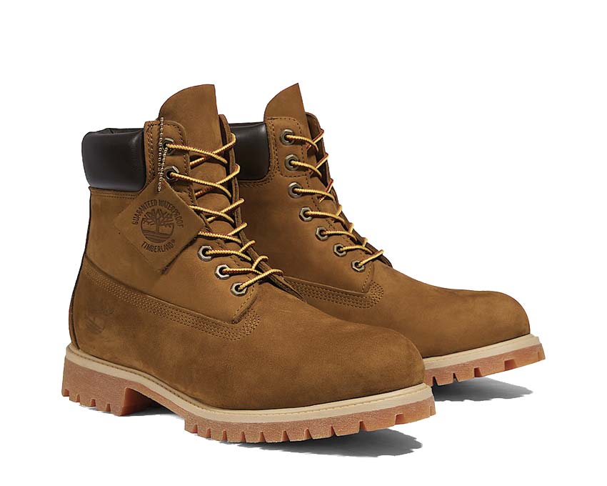 Timberland Premium 6 Inch Wheat Foncé vue — profil nubuck dark wheat boot