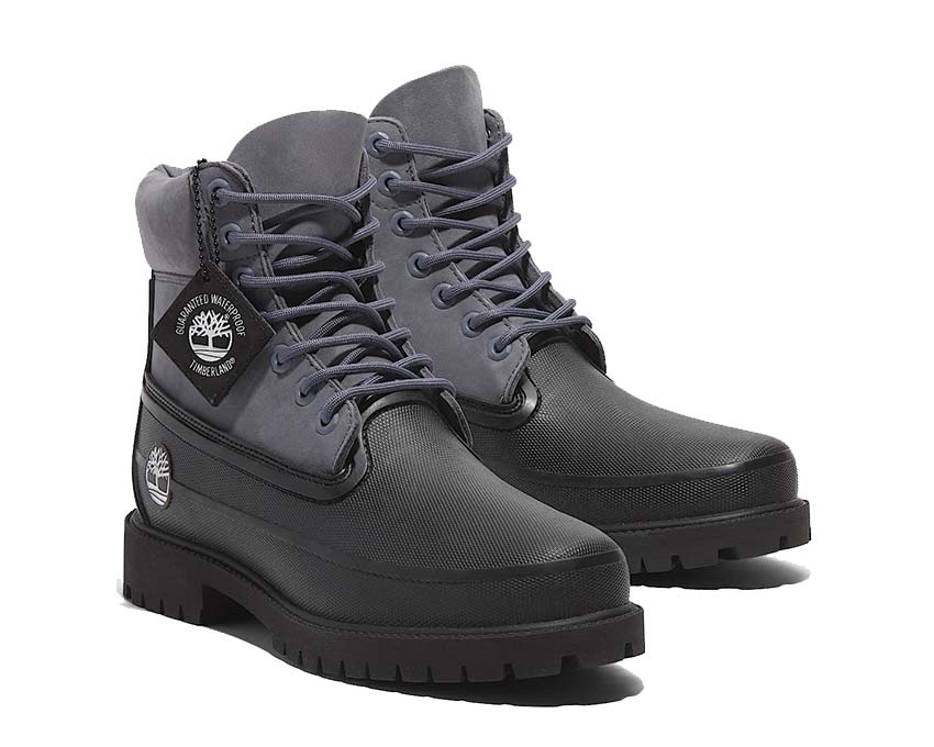 Timberland Premium 6-Inch Waterproof Boot Medium Blue vue latérale — profil nubuck bleu