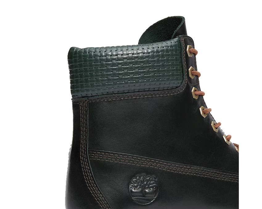 Timberland Premium 6 Inch Vert vue — profil cuir vert full grain boot